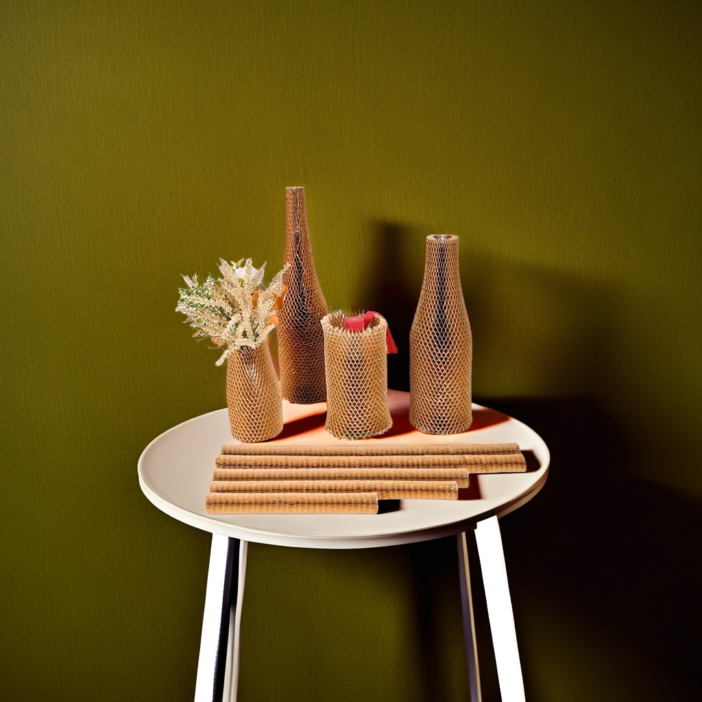 Honeycomb paper vase decoration, a simple Nordic-style living room tabletop Specification image