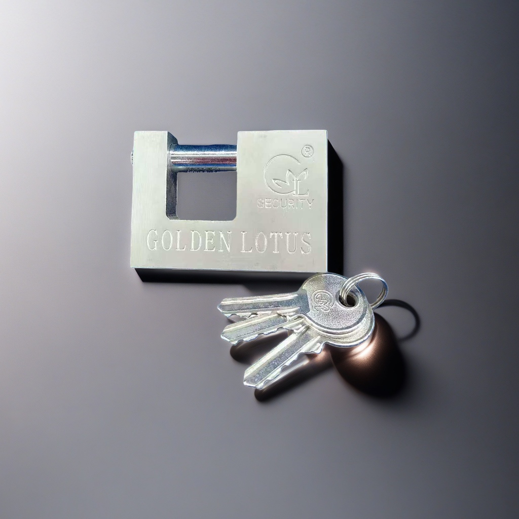 Metal padlock key type padlock, 3 keys with lock body, household anti-theft padlock
