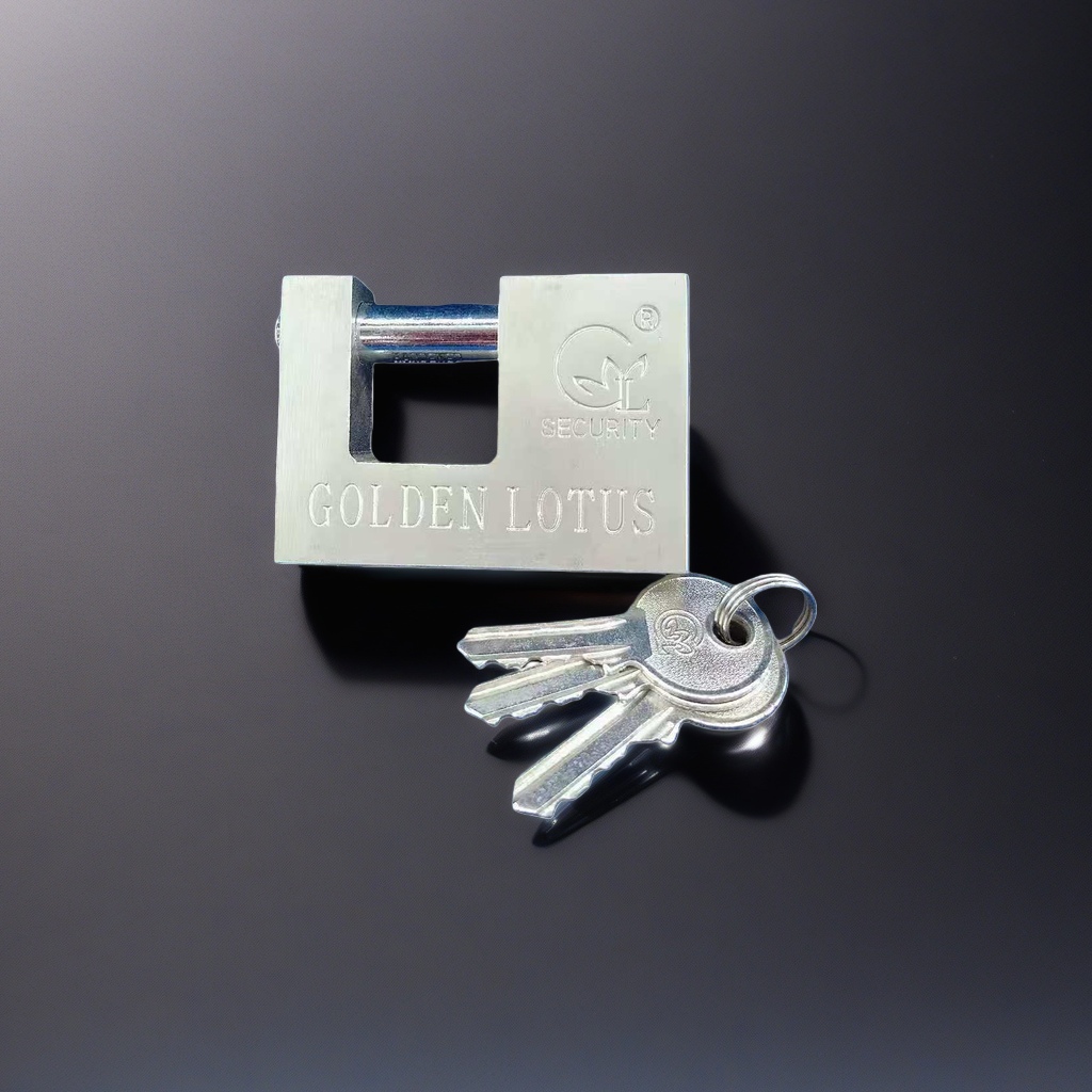 Metal padlock key type padlock, 3 keys with lock body, household anti-theft padlock details Picture