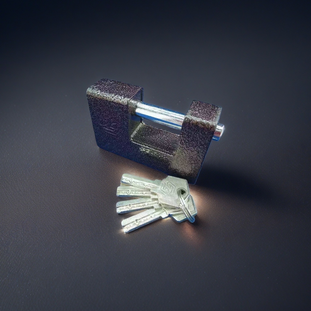 Metal padlock key model: 2 keys for convenient lock matching, anti-theft padlock