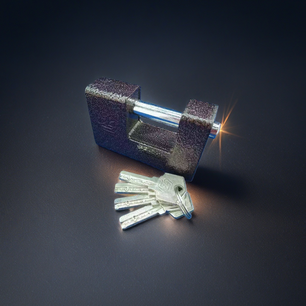 Metal padlock key model: 2 keys for convenient lock matching, anti-theft padlock details Picture