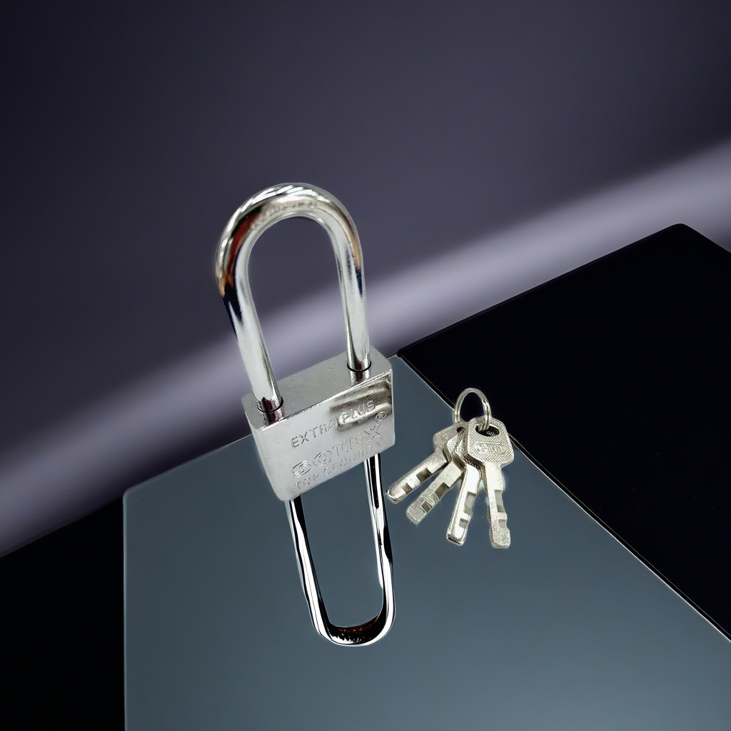 Thickened zinc alloy metal padlock with double key, specially designed for household security doors, cabinets and drawers Specification image