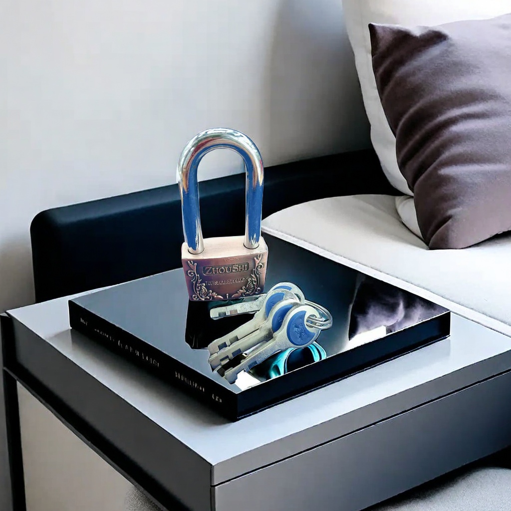 Double-key padlock, metal anti-picking padlock, with two original keys Application Scenario