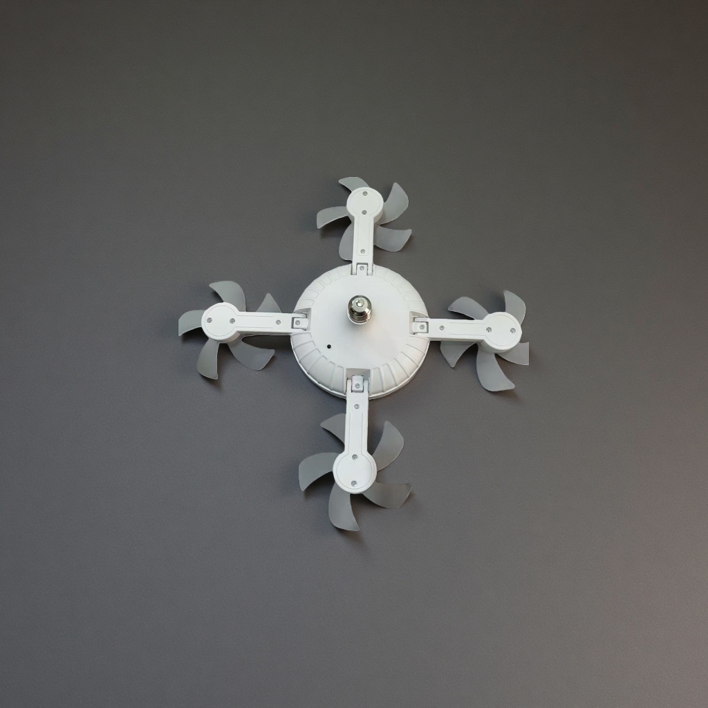 The ceiling-mounted LED lighting ceiling fan is controlled by a three-speed remote control for the fan light Application Scenario