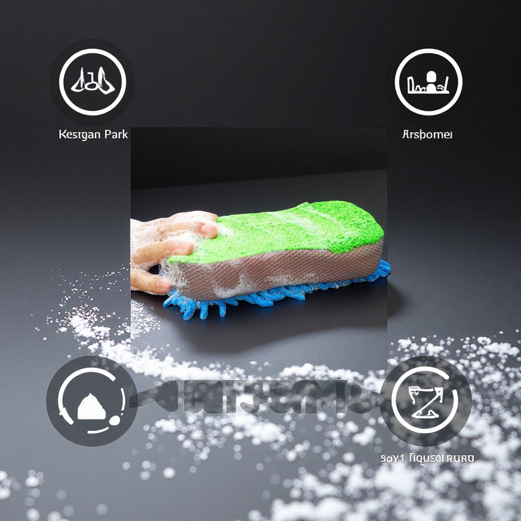 Chenier car cleaning sponge, extra-large thickened car washing sponge, high-density decontamination, multi-functional coral sponge block, car supplies Specification image