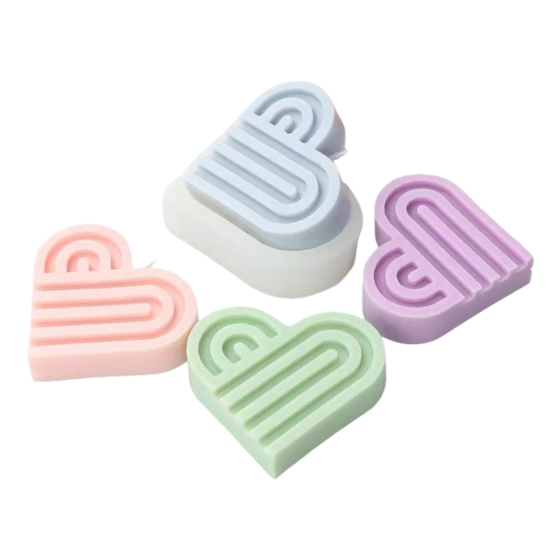 Heart-shaped letter candle, sweet element decorative candle, 3D stereoscopic shape birthday party supplies Item Picture