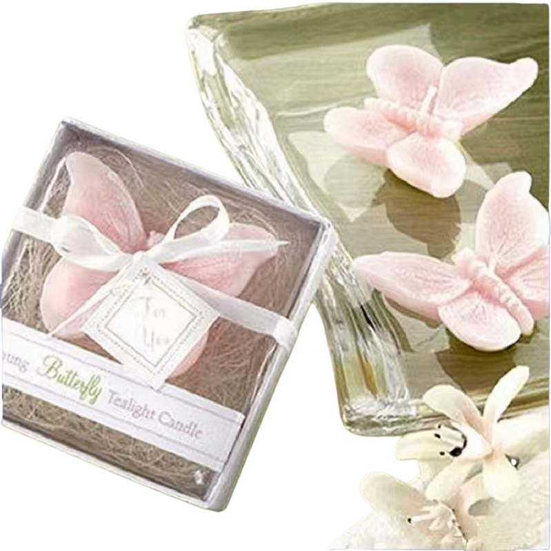 Pink butterfly-shaped scented candles are exquisite decorative items for home decoration, creating a romantic atmosphere Item Picture