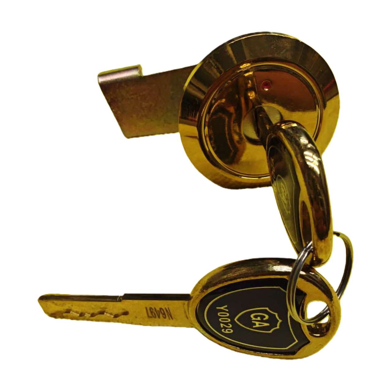 Golden key and lock core set, key with lock core anti-theft hardware accessories Item Picture