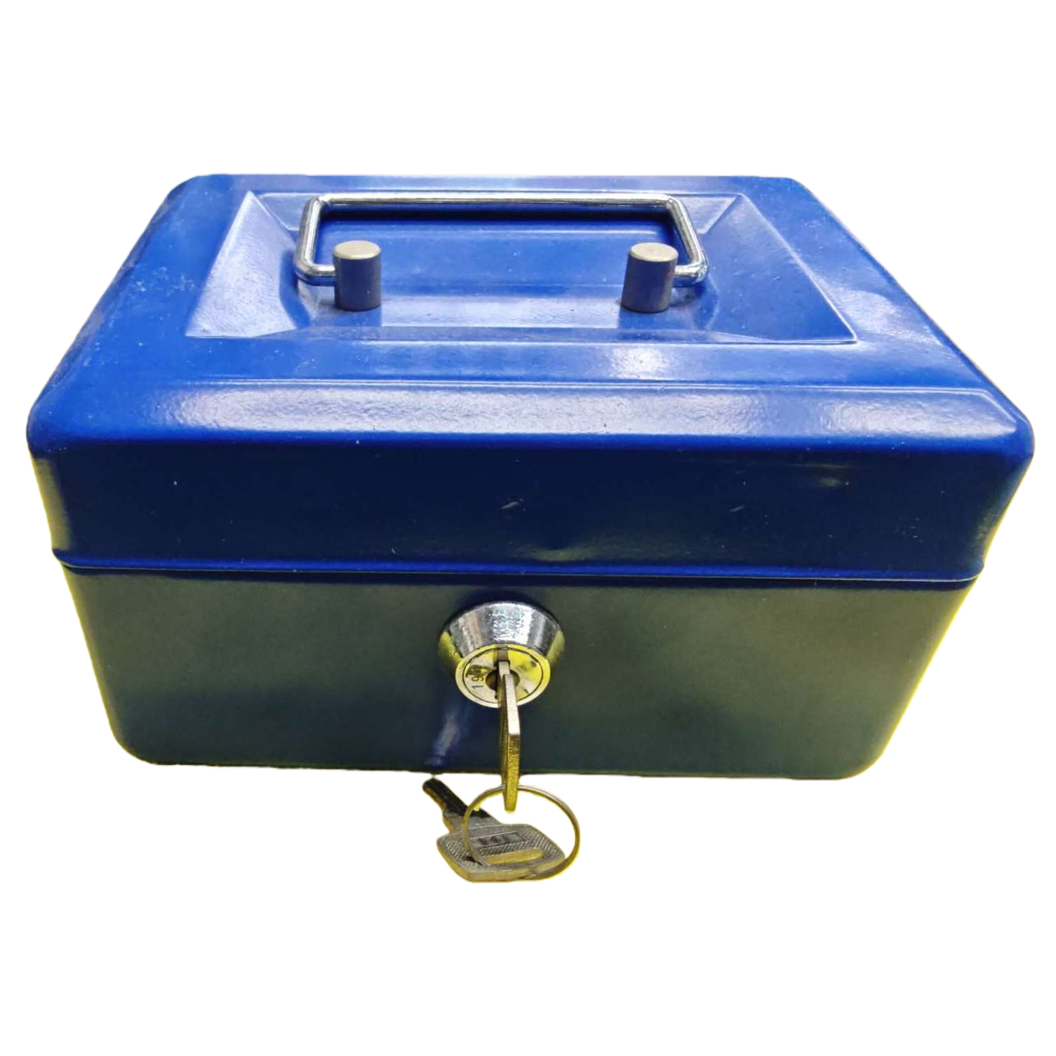Blue metal safe, household fireproof and anti-theft storage cabinet, 20L double-lock combination lock Item Picture