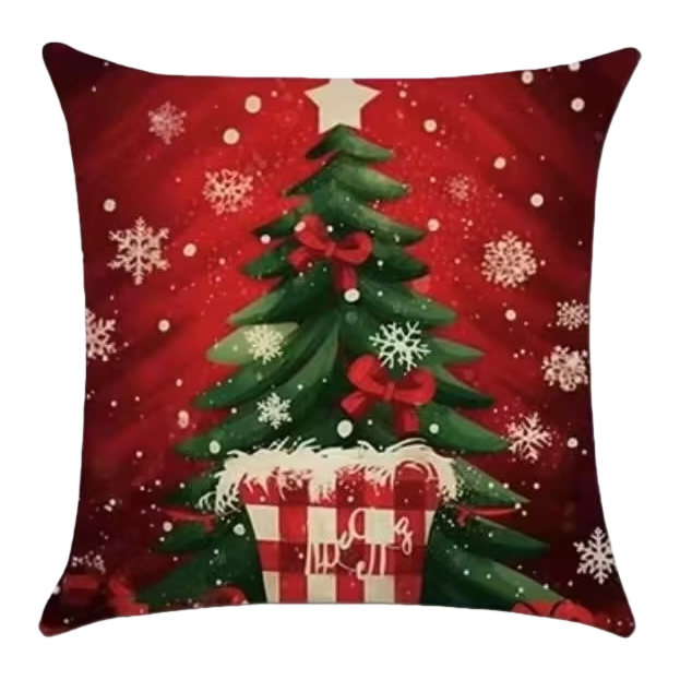 Christmas-themed plush throw pillows, soft and cute for festive home decoration Item Picture