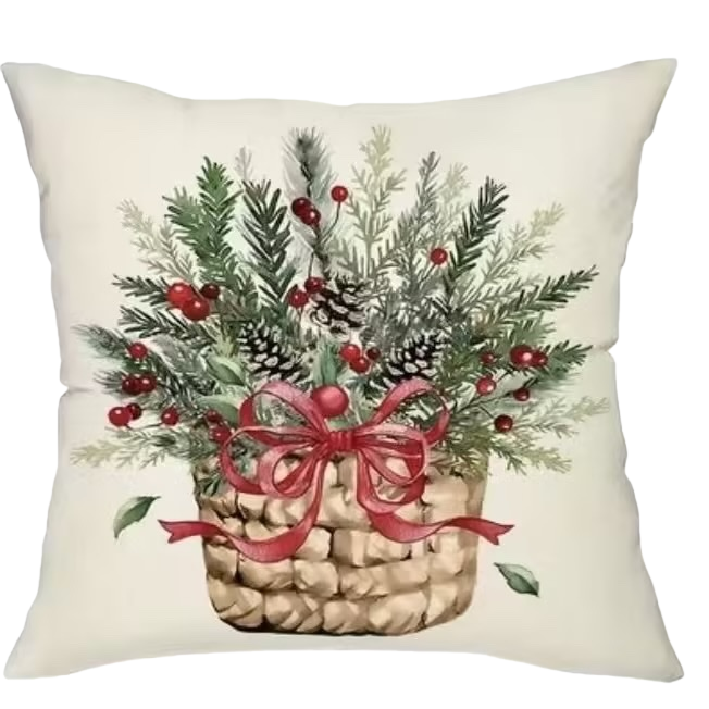 The Christmas-themed plush cushions for home decoration create a soft and comfortable festive atmosphere Item Picture
