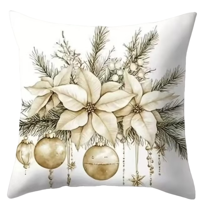 Christmas-themed plush throw pillows, holiday home decoration soft cushions Item Picture