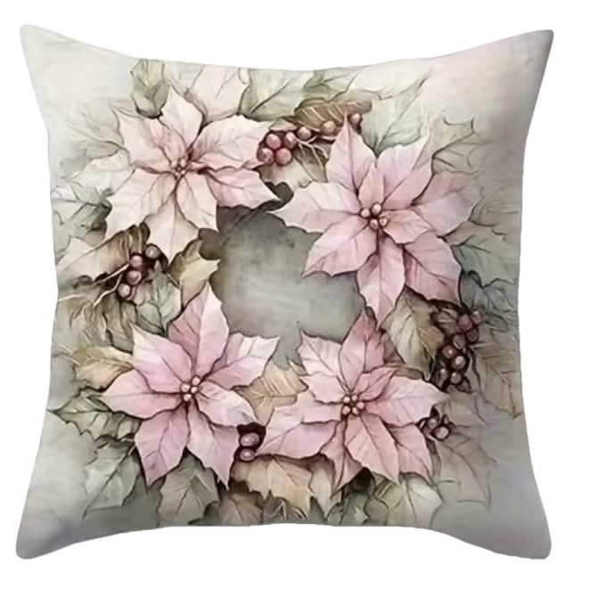 Floral patterned embroidered cushions are soft and cute fabric pillows for living room and bedroom decoration Item Picture