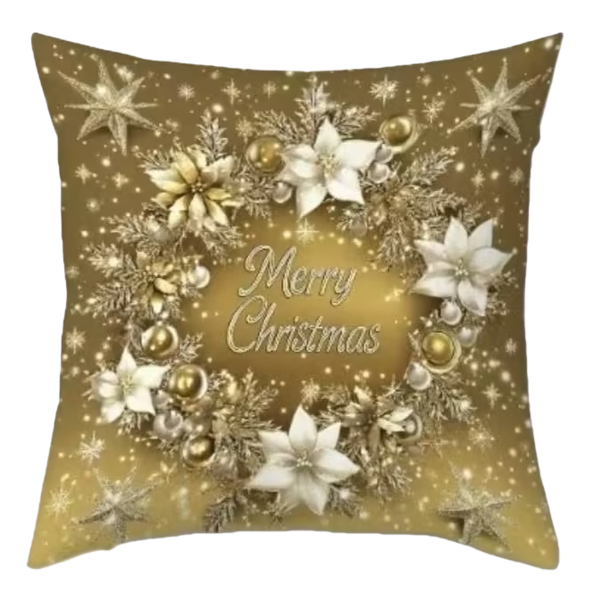 Festive decorative throw pillows made of velvet, 45x45cm, are festive soft furnishings for the living room and bedroom Item Picture