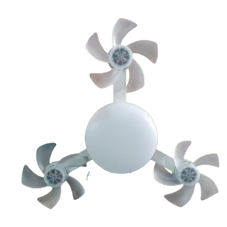 The ceiling-mounted LED lighting ceiling fan is controlled by a three-speed remote control for the fan light Item Picture