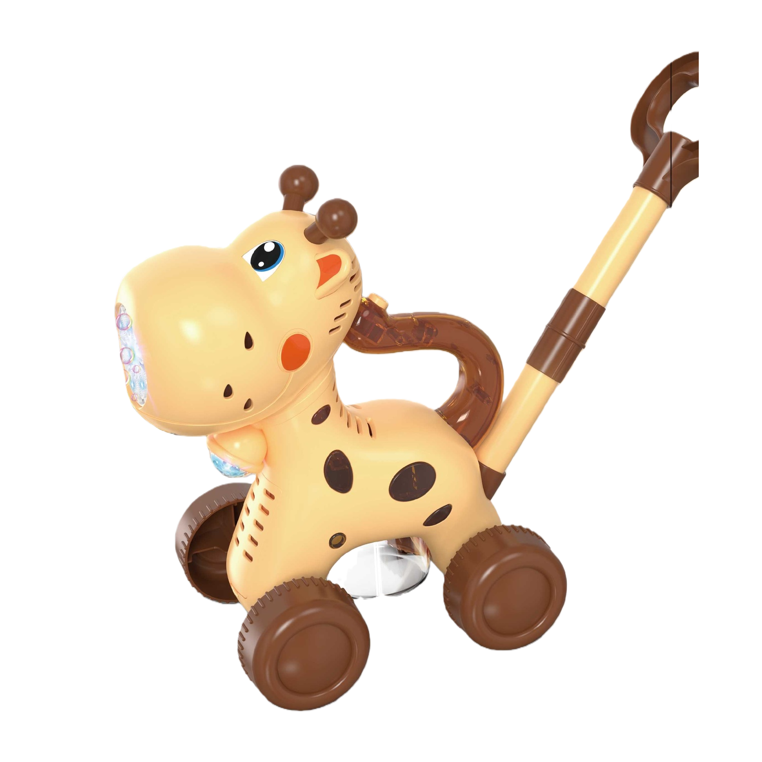 Giraffe-shaped hand-pushed bubble machine toy Item Picture