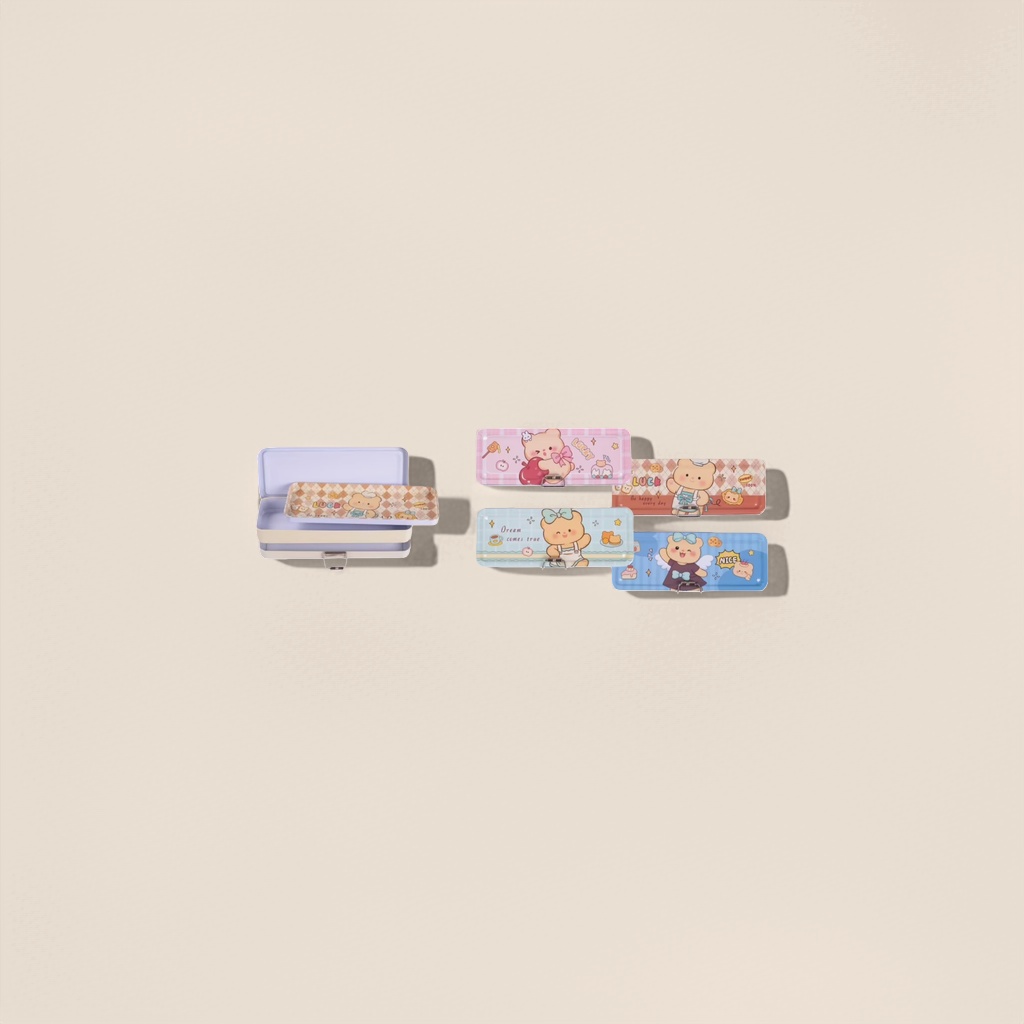 Cartoon-patterned iron storage box, multi-functional desktop organization box, simple Nordic style Application Scenario
