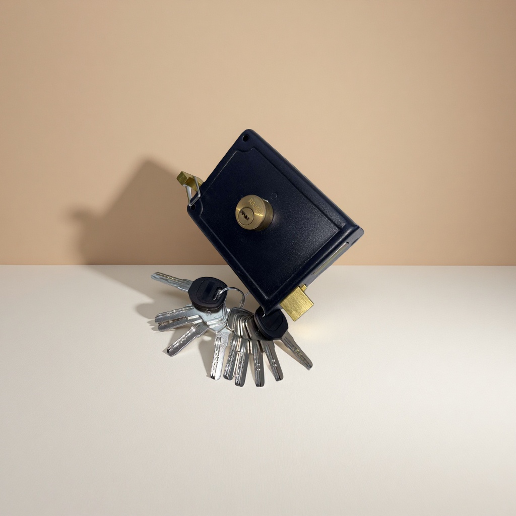 Lock set, lock box plus key, metal anti-theft door lock, hardware accessories details Picture