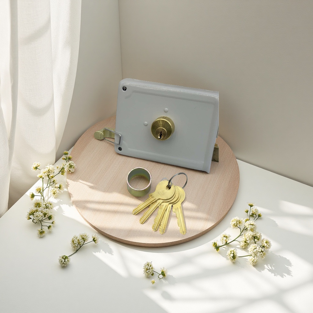 Stainless steel interior door lock set, silent, anti-prying and durable household lock Specification image
