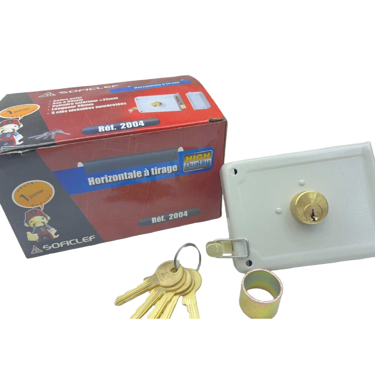 Stainless steel interior door lock set, silent, anti-prying and durable household lock Item Picture