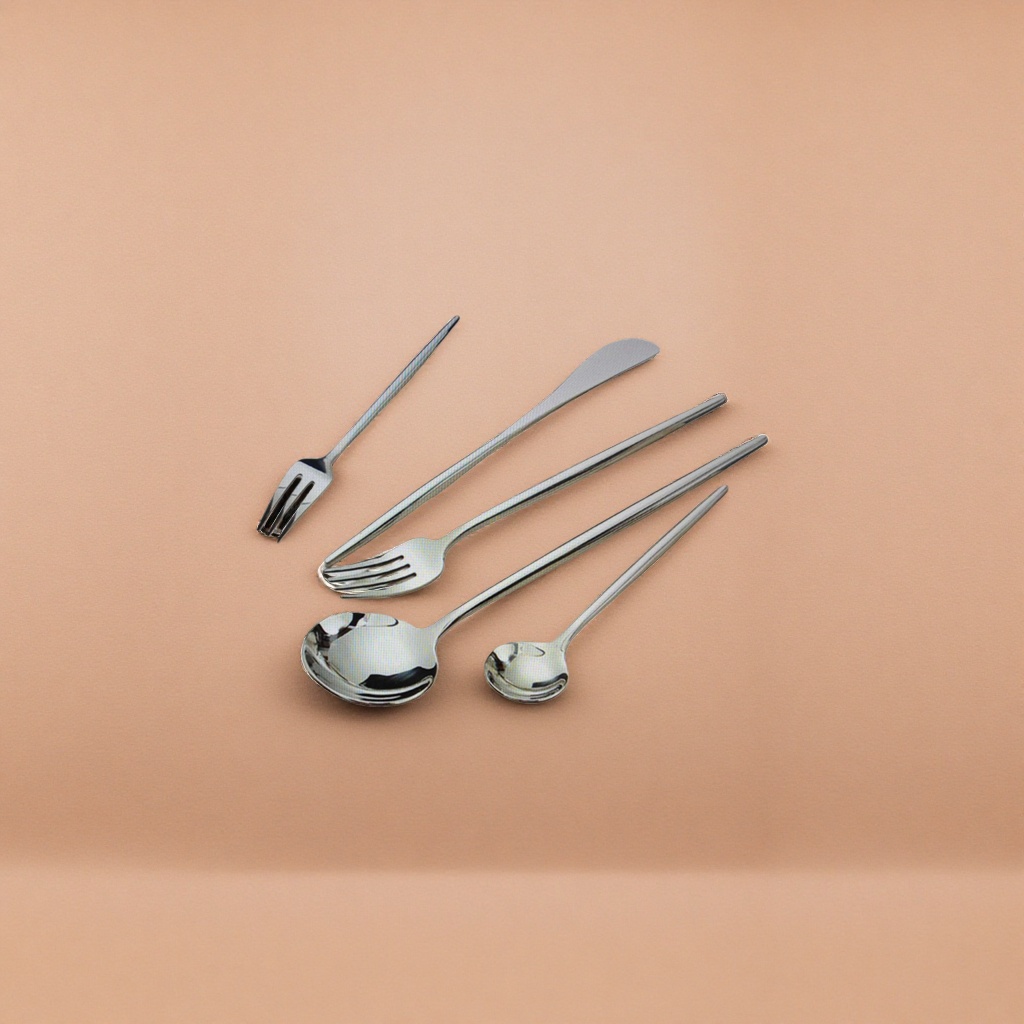 Stainless steel tableware set, three-piece set of forks, spoons and chopsticks for home use, portable and simple Application Scenario