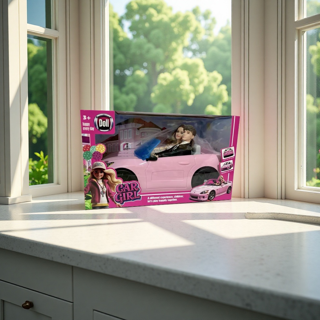 The car girl doll set includes a variety of accessories Specification image