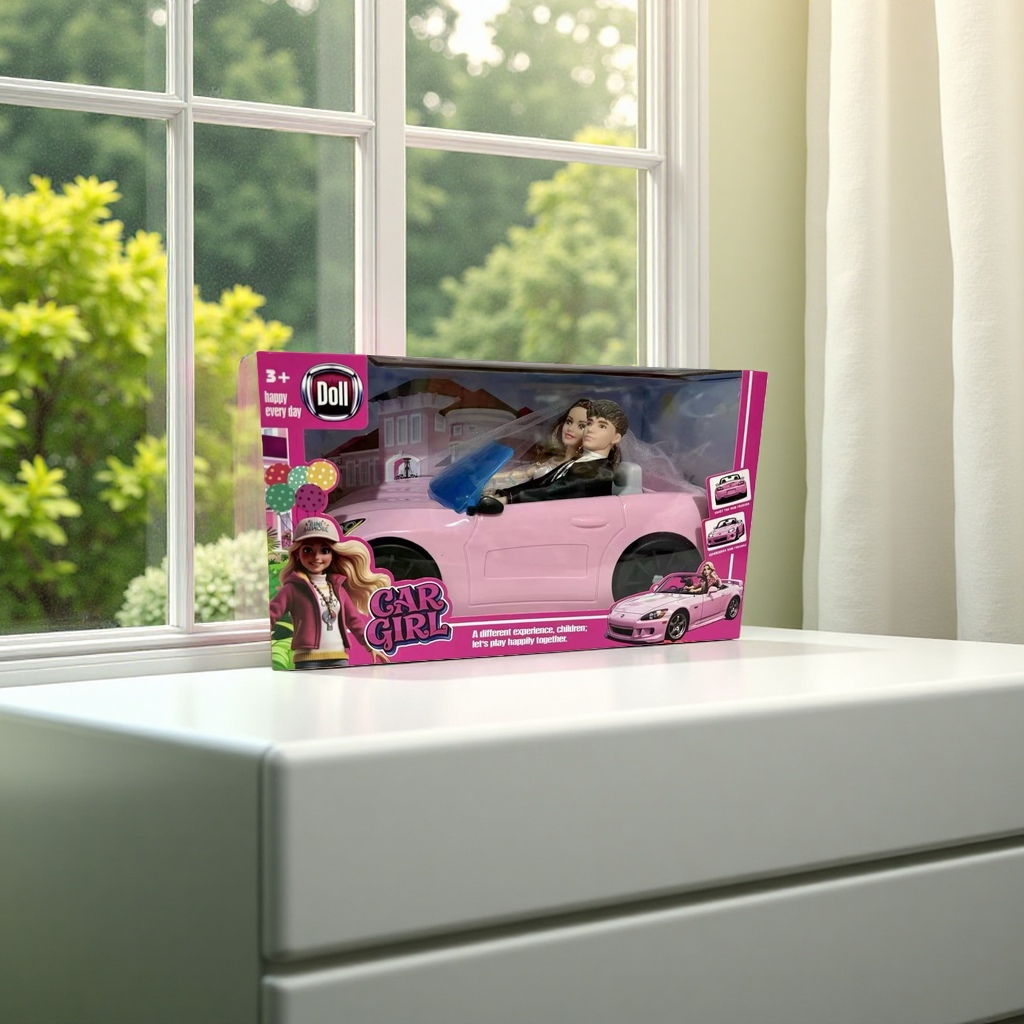 The car girl doll set includes a variety of accessories details Picture