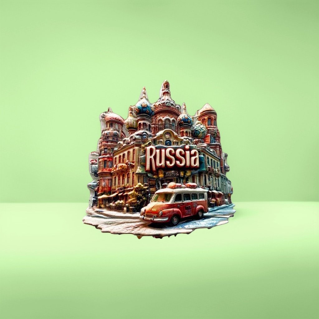 Russian architectural style magnetic tile decoration for refrigerator doors and walls, retro art home ornaments Specification image