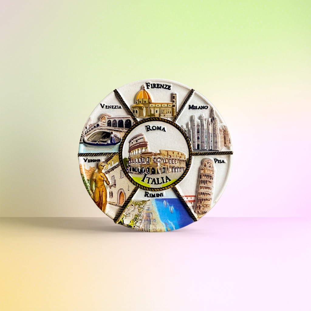 Italian city landscape souvenir magnetic stickers with landscape patterns for home refrigerators