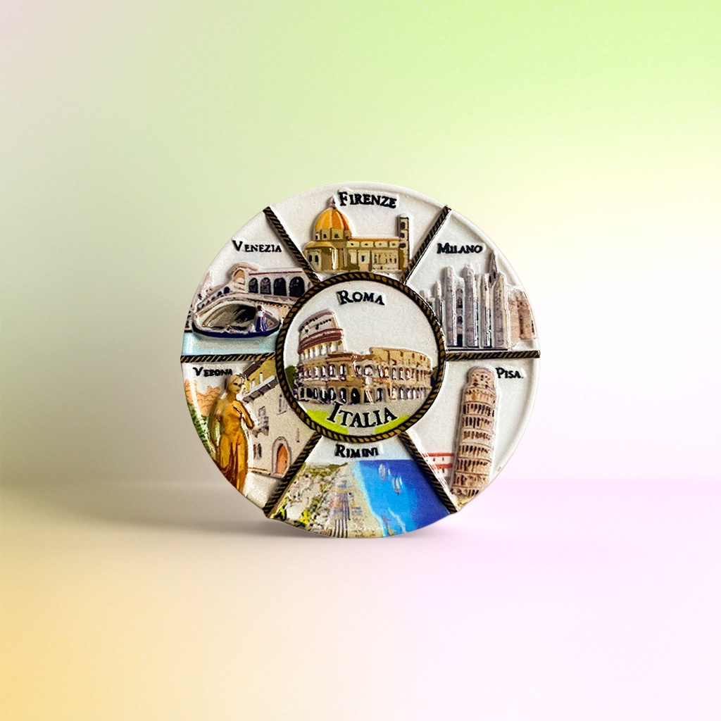 Italian city landscape souvenir magnetic stickers with landscape patterns for home refrigerators Specification image