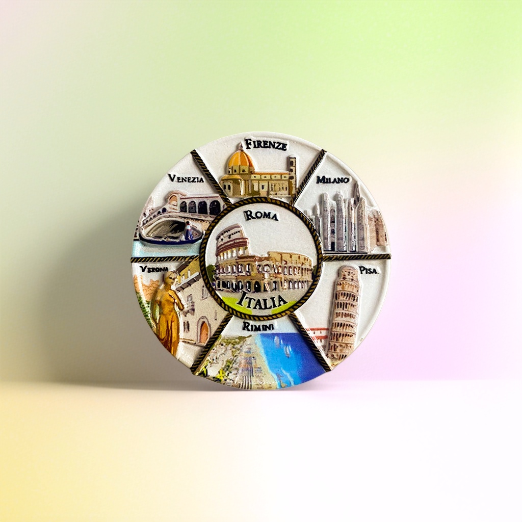 Italian city landscape souvenir magnetic stickers with landscape patterns for home refrigerators Application Scenario