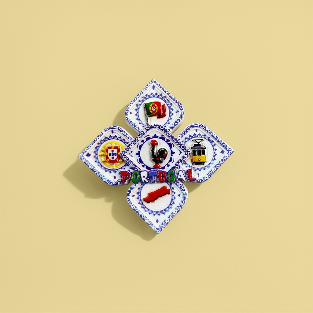 Portuguese-style magnetic decorative stickers, magnetic wall refrigerator stickers, home ornaments