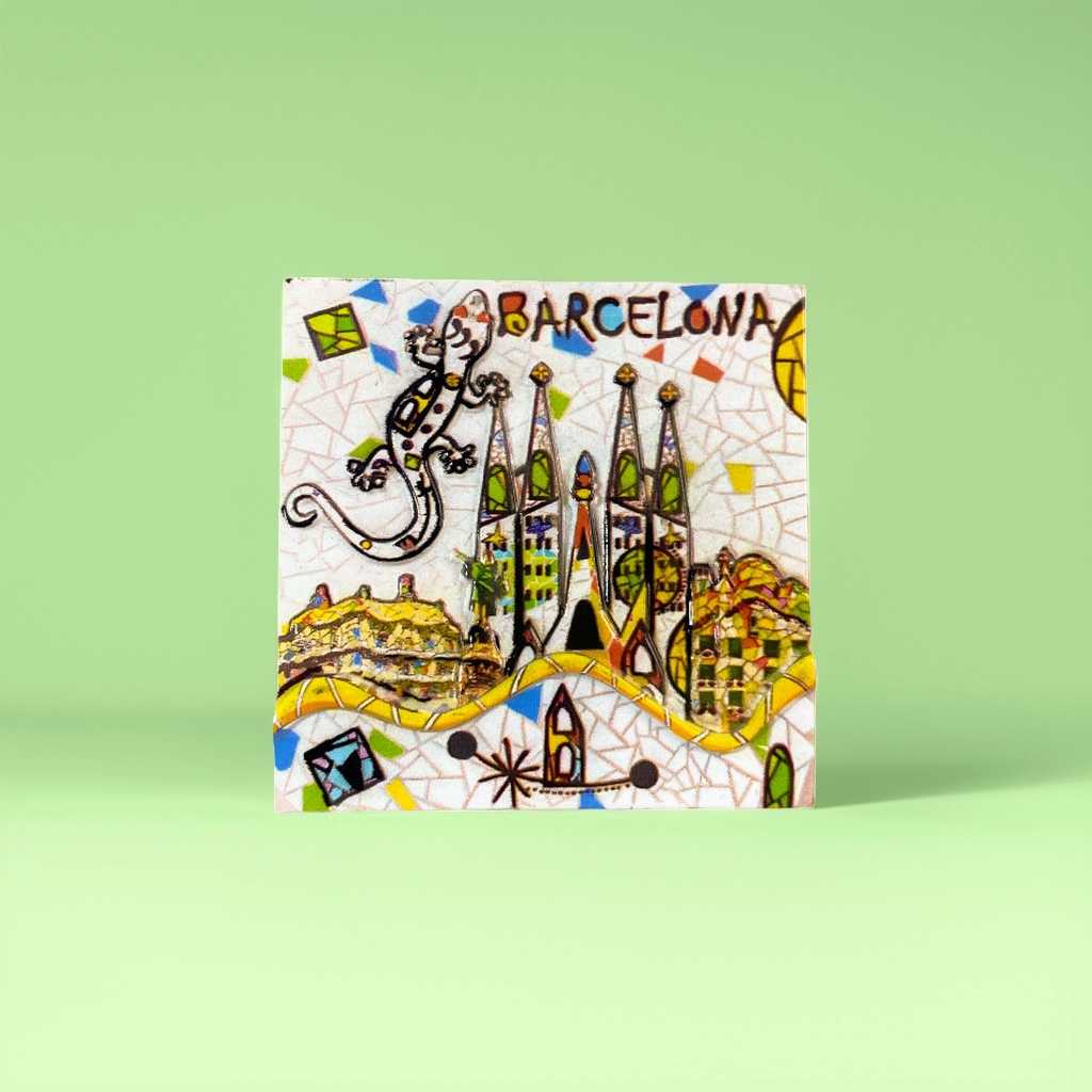Barcelon-themed Mosaic art fridge magnets for home decoration Specification image