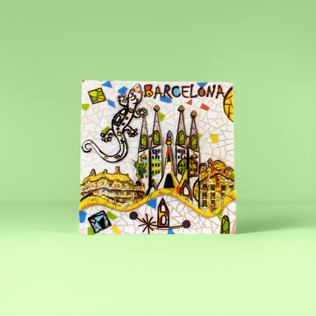 Barcelon-themed Mosaic art fridge magnets for home decoration details Picture