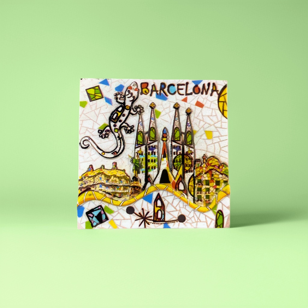 Barcelon-themed Mosaic art fridge magnets for home decoration