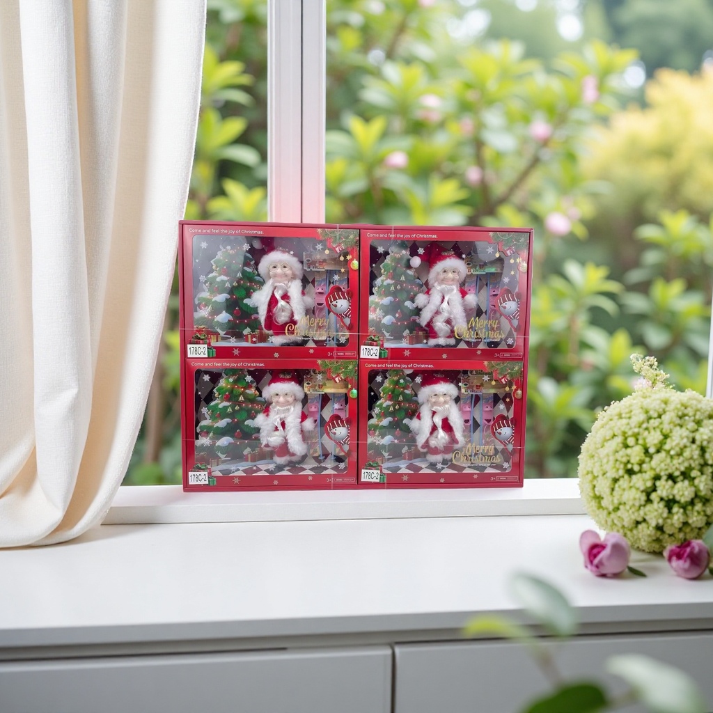 Santa Claus plush toy, a festive decorative item details Picture