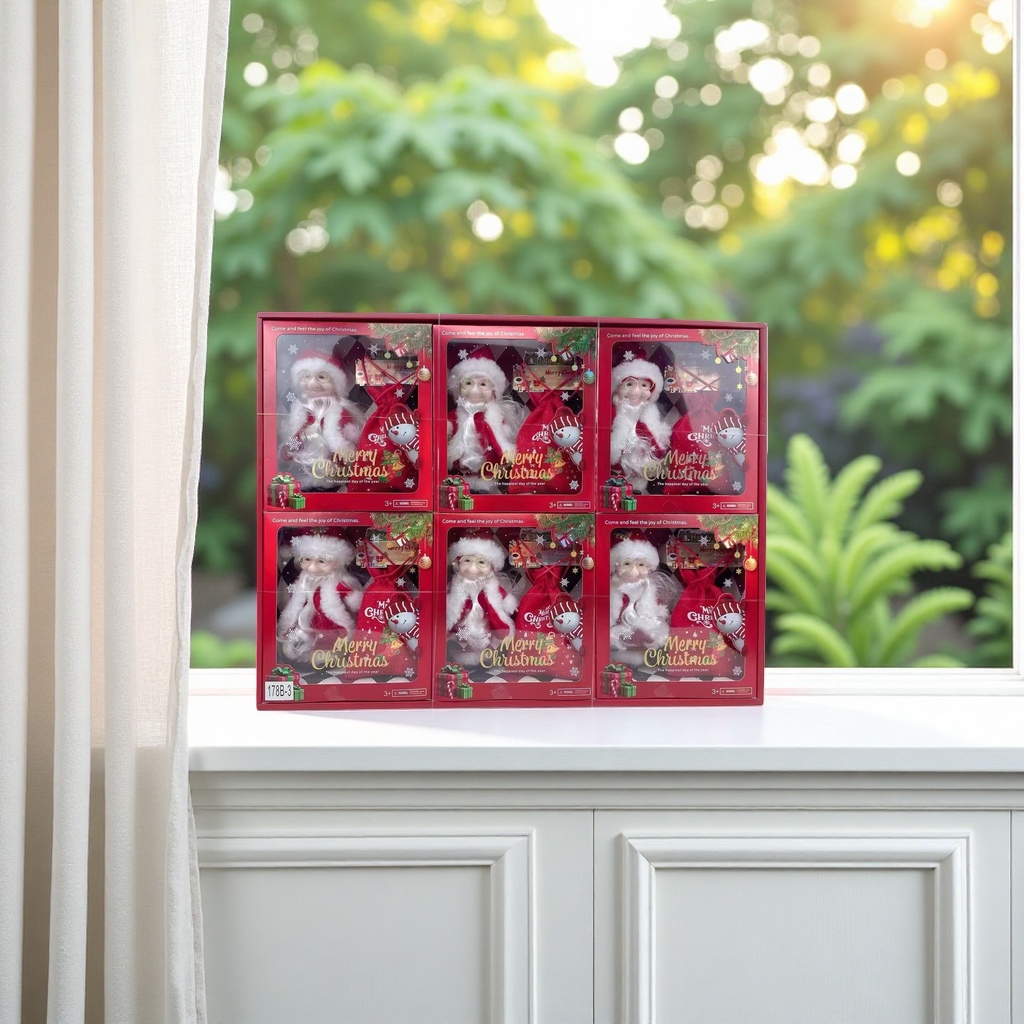 6-inch Santa Claus plush toy as a festive decoration gift