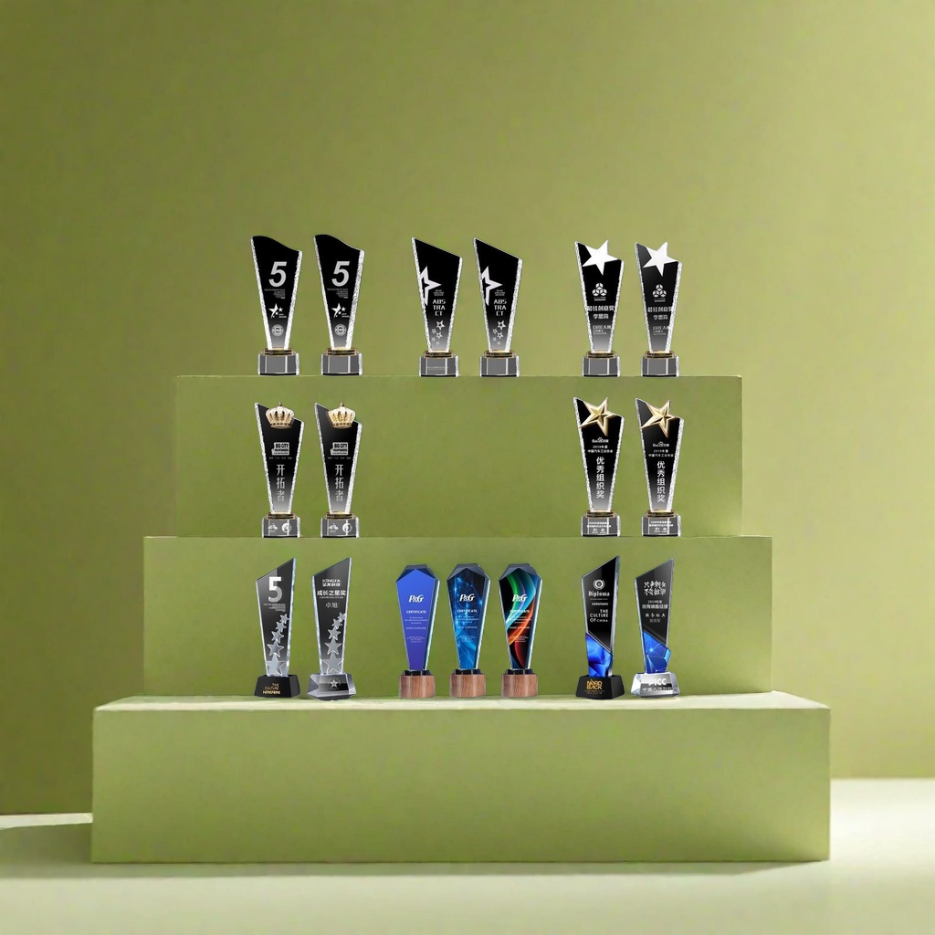 Customized metal gold-plated trophy, 10-inch award ceremony prize Specification image
