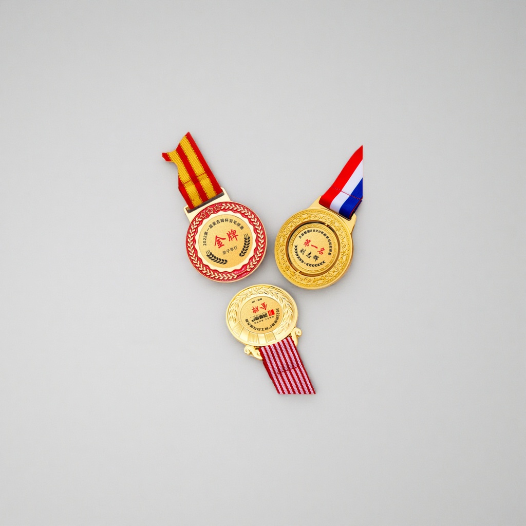 Customized MEDALS with metal gold plating process, customizable engraved commemorative MEDALS Specification image