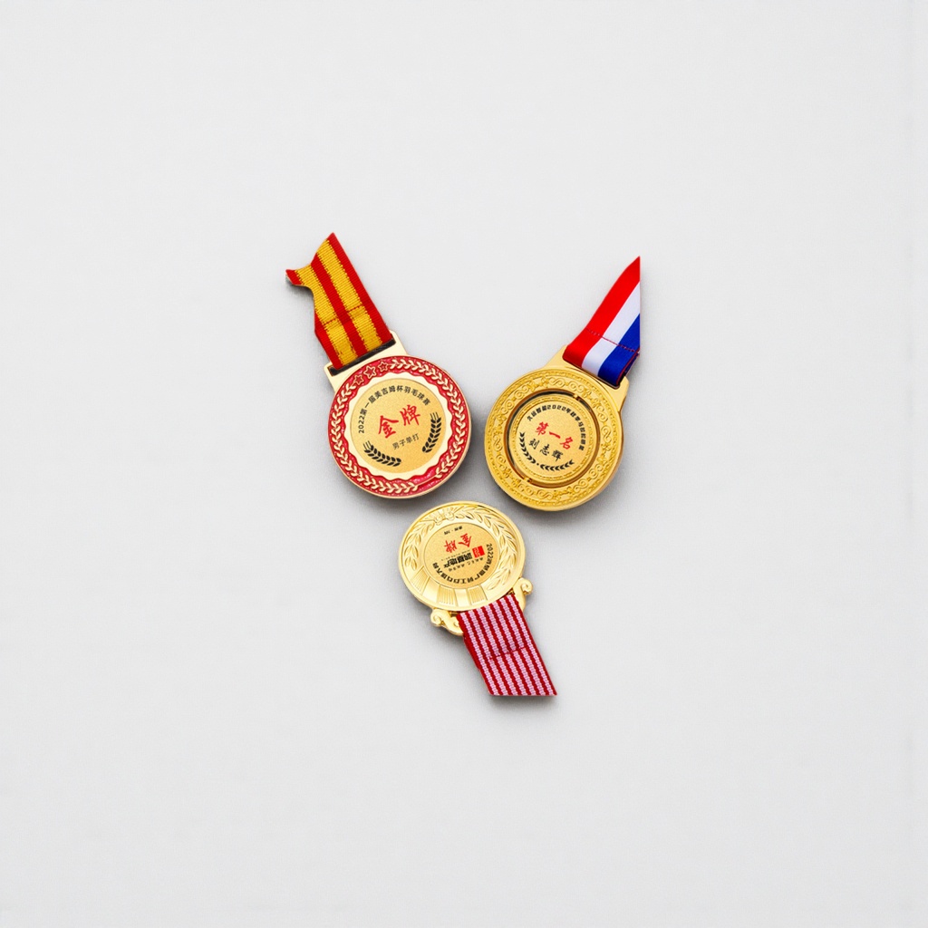 Customized MEDALS with metal gold plating process, customizable engraved commemorative MEDALS details Picture