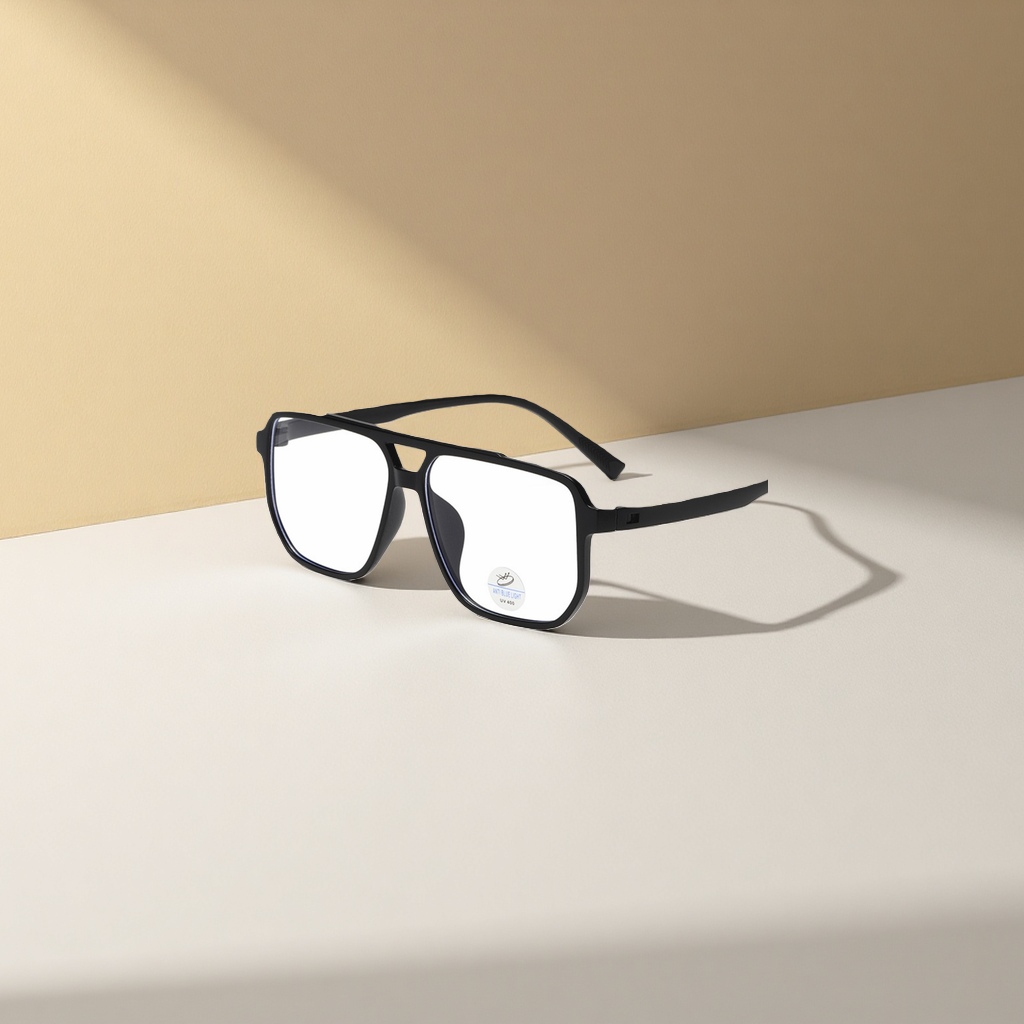 Black square-framed glasses are fashionable, lightweight and anti-blue light optical frames for myopia Application Scenario