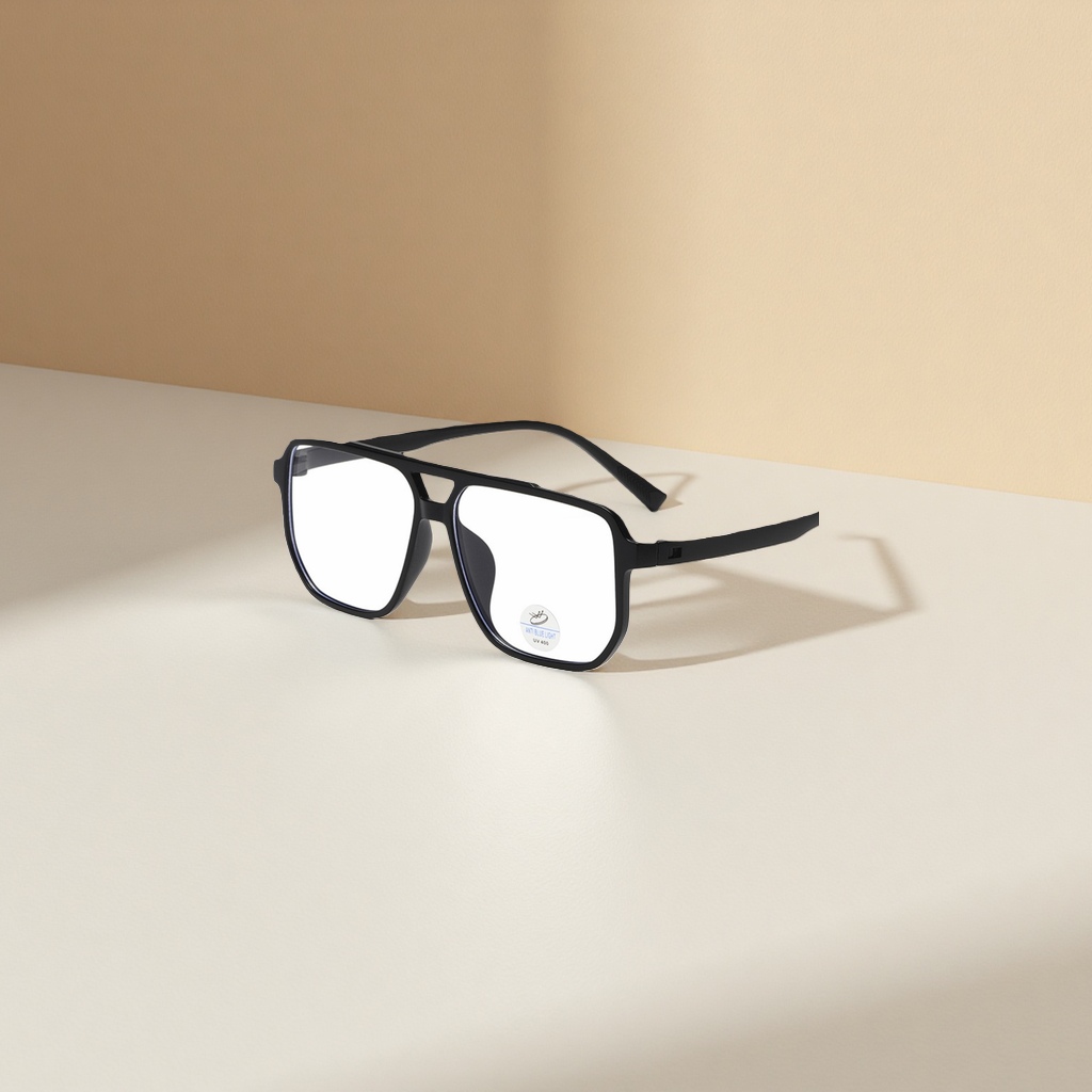 Black square-framed glasses are fashionable, lightweight and anti-blue light optical frames for myopia details Picture