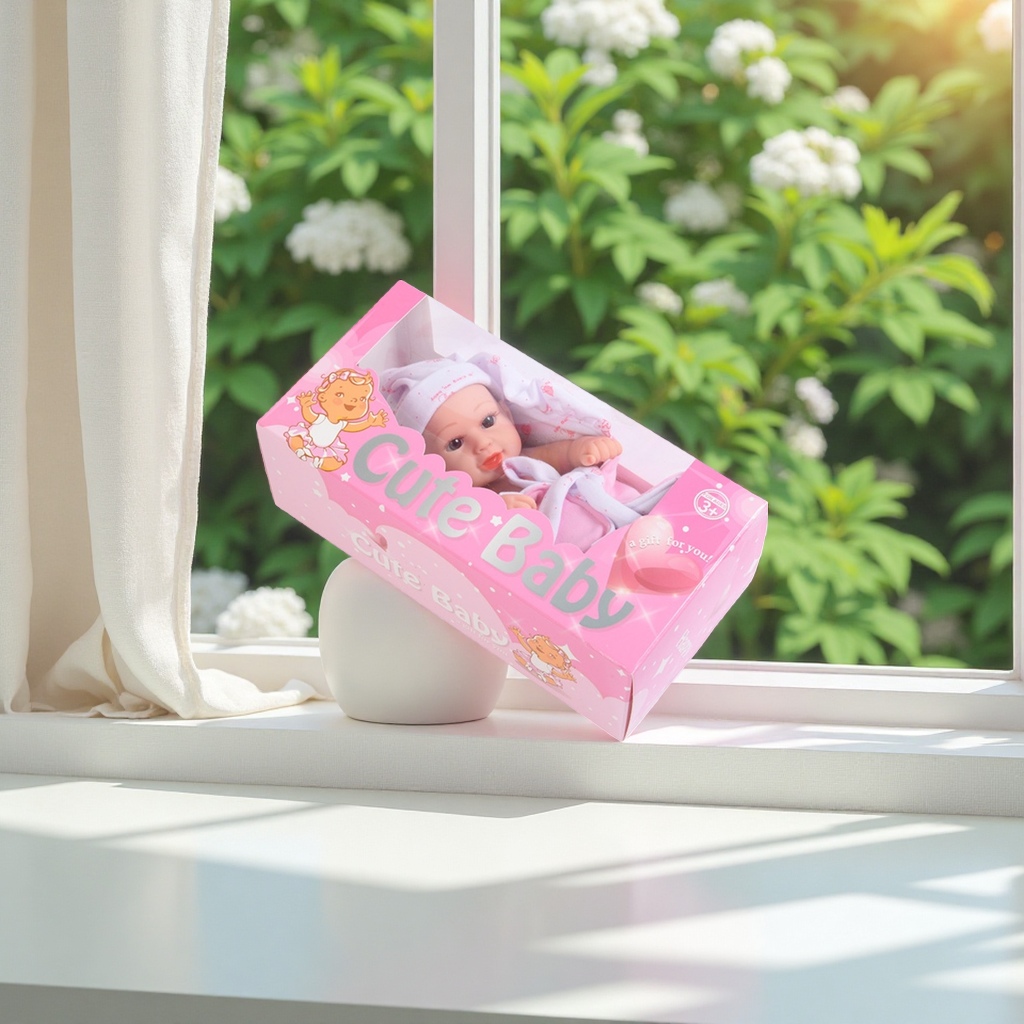 Pink packaging box baby doll simulation baby toys are the best choice for gifting