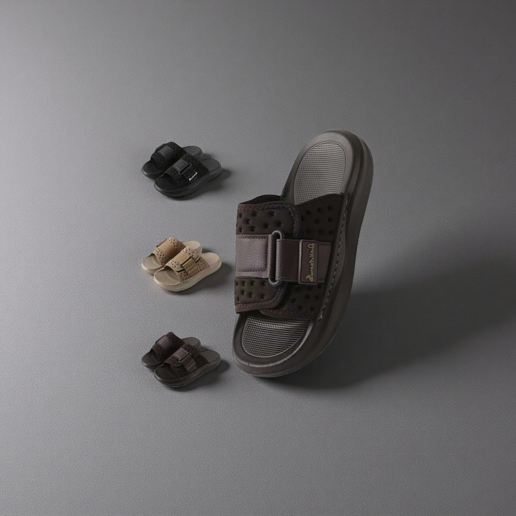 EVA slippers are available in black, khaki and brown. They are lightweight and anti-slip home beach slippers Specification image