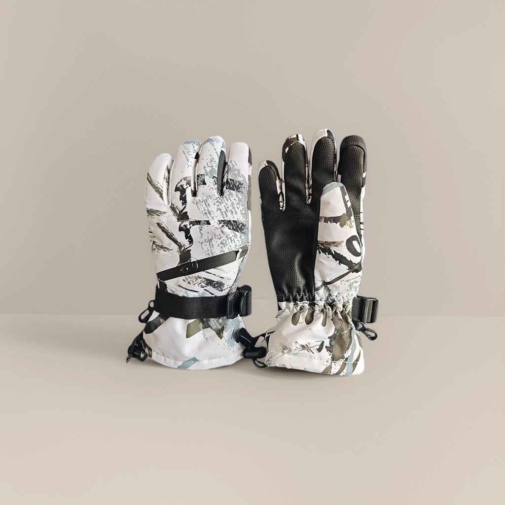 Camouflage patterned anti-slip and wear-resistant gloves for both men and women, suitable for outdoor cycling warmth details Picture