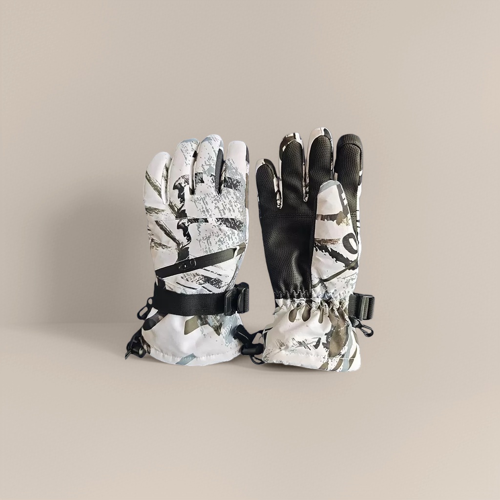 Camouflage patterned anti-slip and wear-resistant gloves for both men and women, suitable for outdoor cycling warmth Specification image