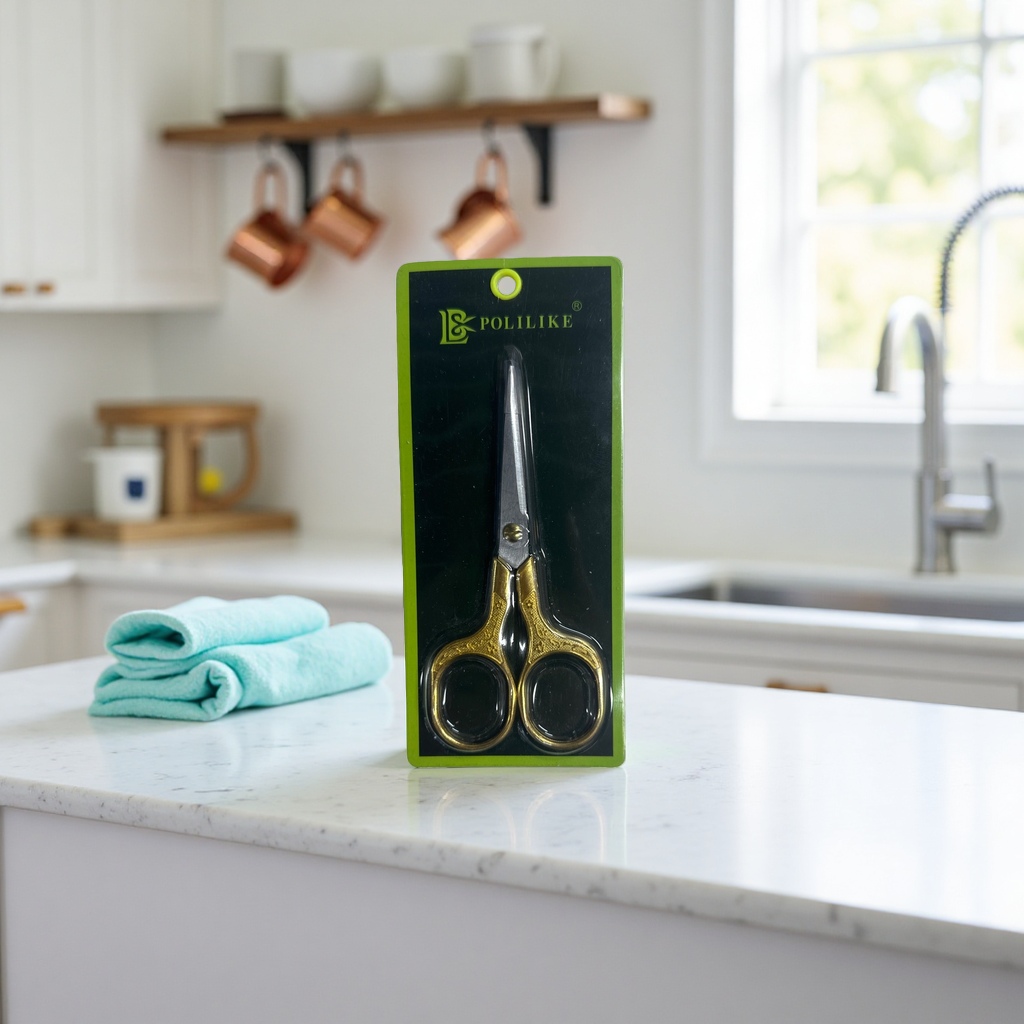 Household stainless steel scissors, 20cm sharp, fabric cutting and paper-cutting scissors details Picture
