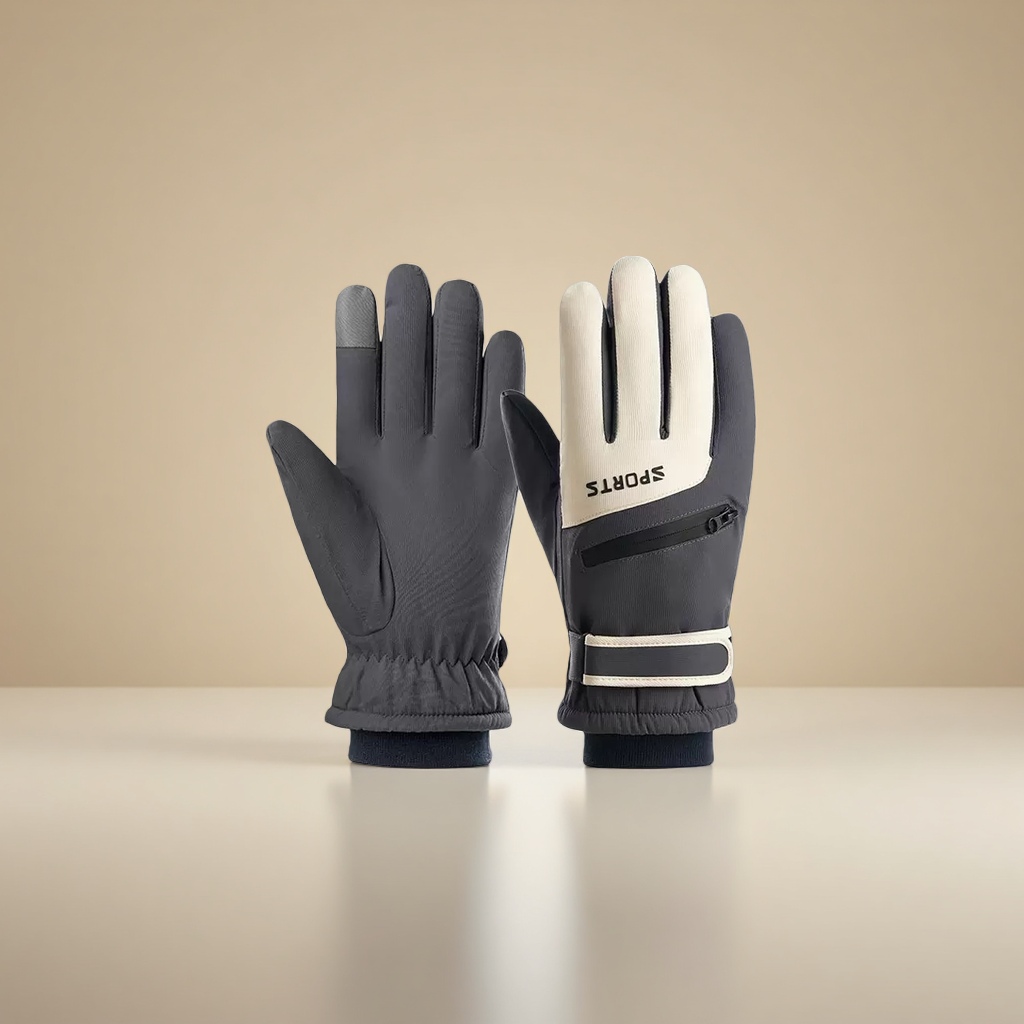 Thickened sports gloves for warmth and cold protection, suitable for cycling and fitness details Picture