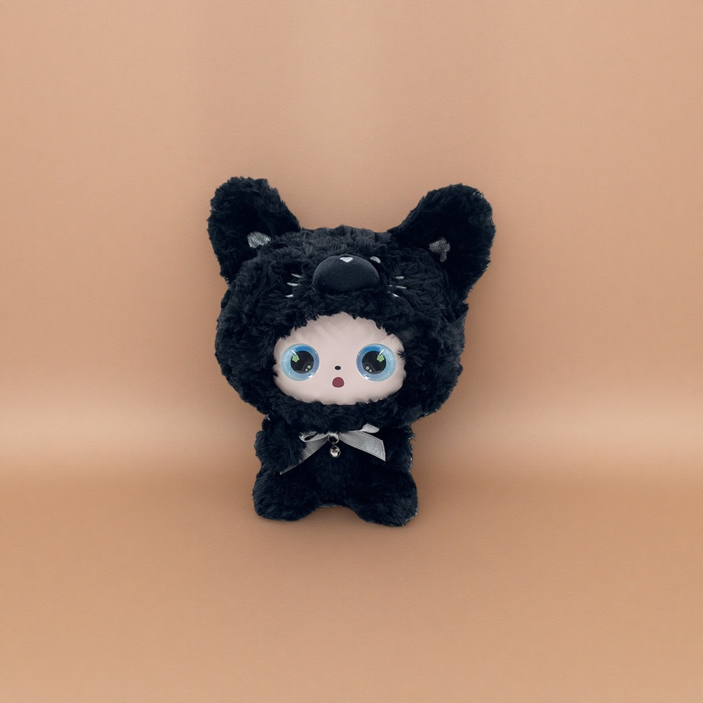 Mobobo black plush toy Cute cartoon pillow plush doll plush doll Specification image