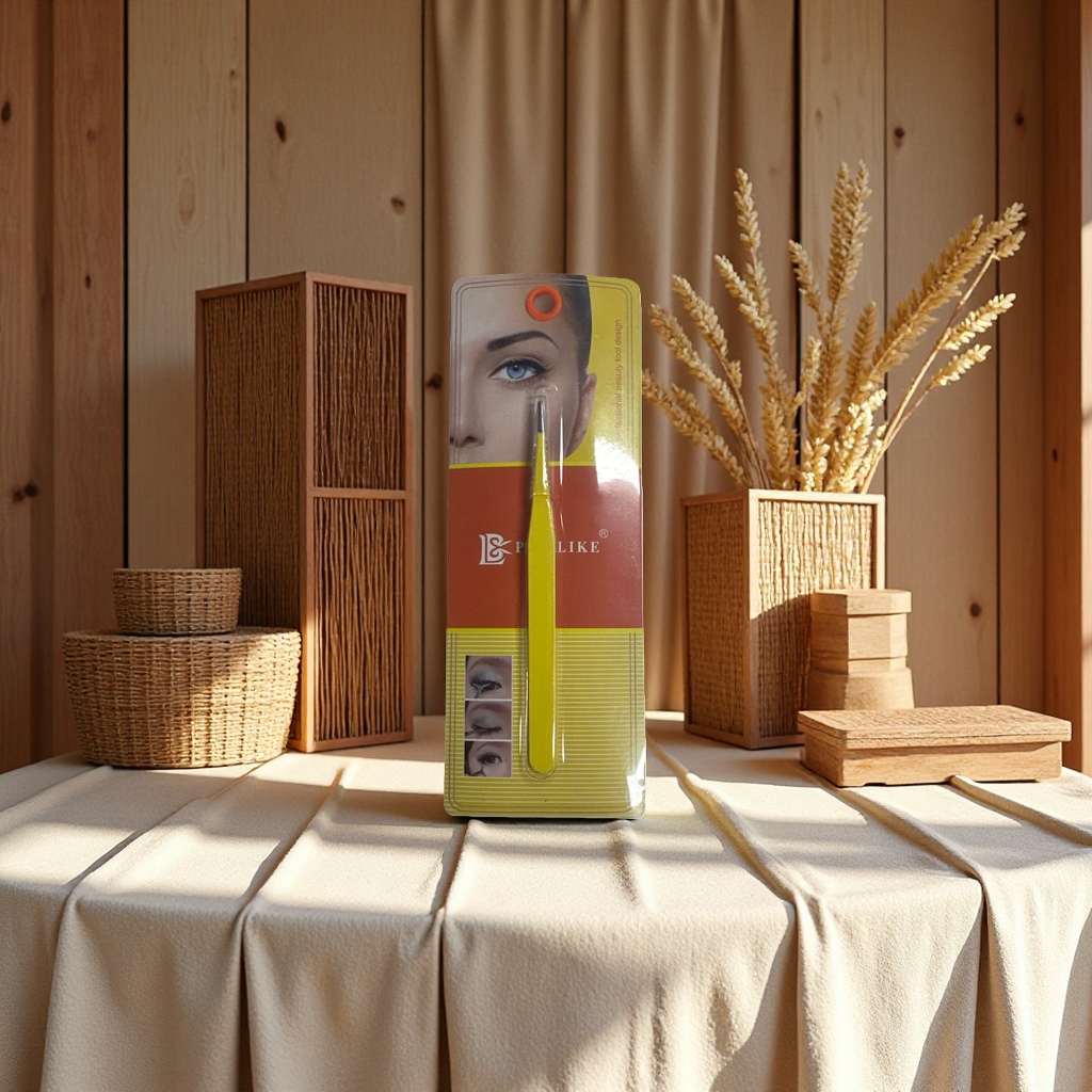 Beauty tool tweezers, stainless steel fine eyebrow trimmer, eyelash curler, multi-functional and portable details Picture
